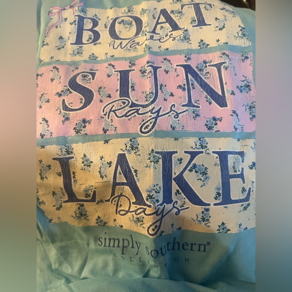🆕 Simply Southern Comfort Collection Boat Sun Lake Tee - Size S - Picture 2 of 4